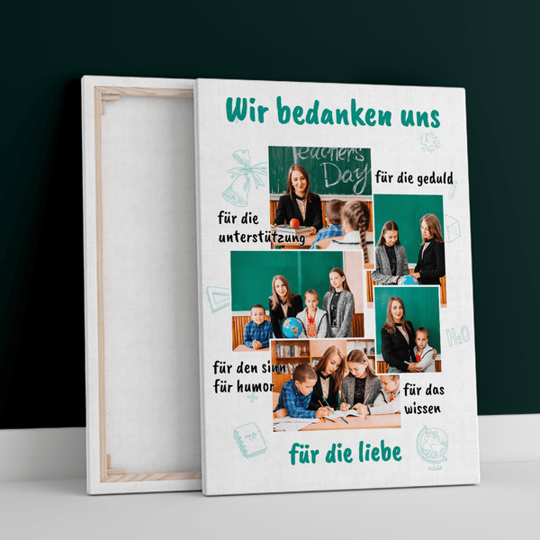 Für unseren Superlehrer - Druck auf Leinwand, personalisiertes Geschenk für Lehrer - Adamell.de