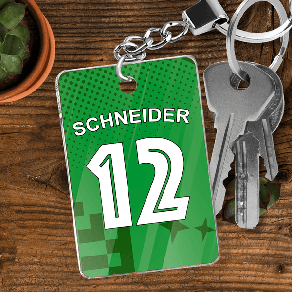Fußballer - Schlüsselanhänger, personalisiertes Geschenk für Mann - Adamell.de