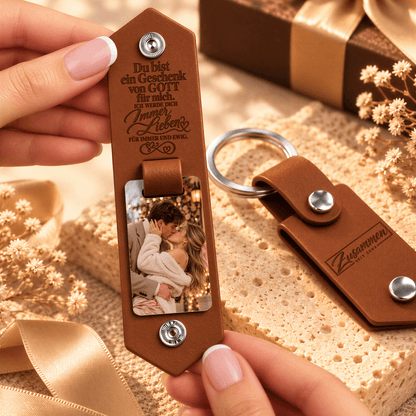 Geschenk für Paare Klappbarer Foto-Schlüsselanhänger Liebesgeständnis