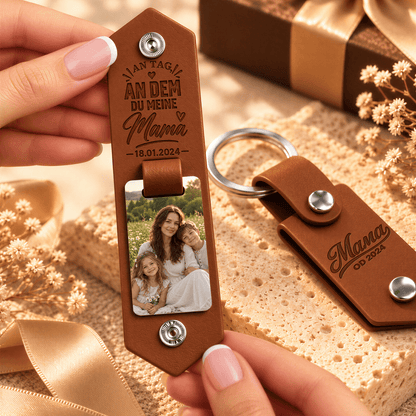 Geschenk für Mama Klappbarer Foto-Schlüsselanhänger Verborgene Emotionen