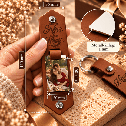 Geschenk für Paare Klappbarer Foto-Schlüsselanhänger Wartendes Zuhause