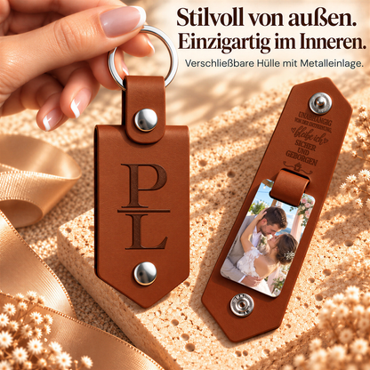 Geschenk für Paare Klappbarer Foto-Schlüsselanhänger Kommt Immer Zurück