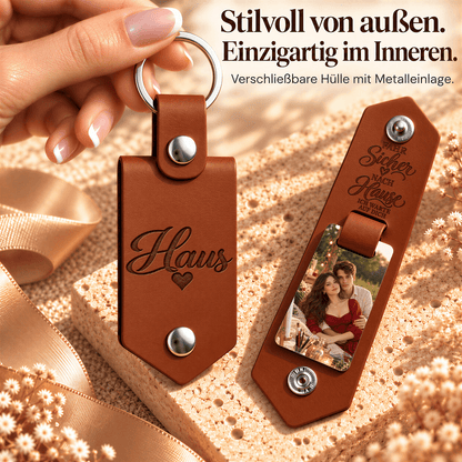 Geschenk für Paare Klappbarer Foto-Schlüsselanhänger Wartendes Zuhause