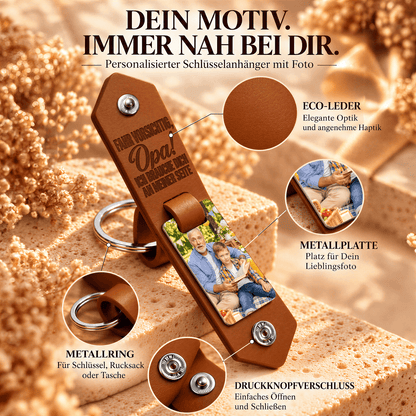 Geschenk für Opa Klappbarer Foto-Schlüsselanhänger Vorsichtig Fahren