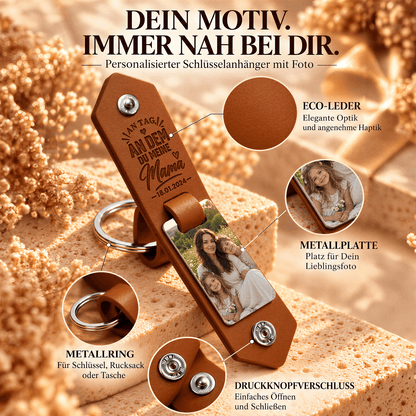 Geschenk für Mama Klappbarer Foto-Schlüsselanhänger Verborgene Emotionen