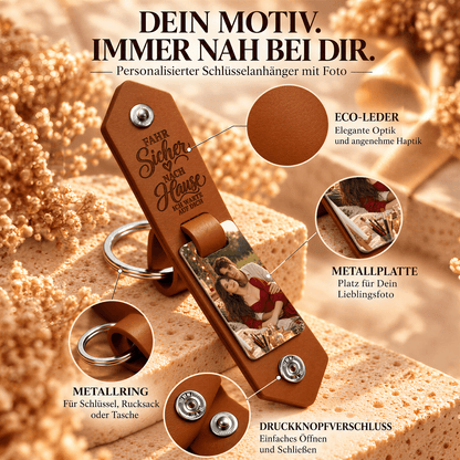 Geschenk für Paare Klappbarer Foto-Schlüsselanhänger Wartendes Zuhause