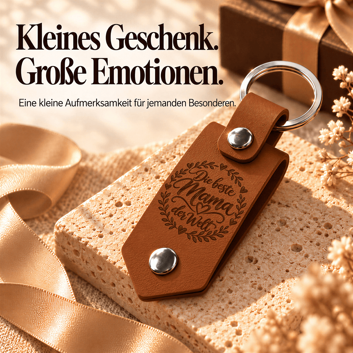Geschenk für Mama Klappbarer Foto-Schlüsselanhänger Bis zum Mond und Zurück