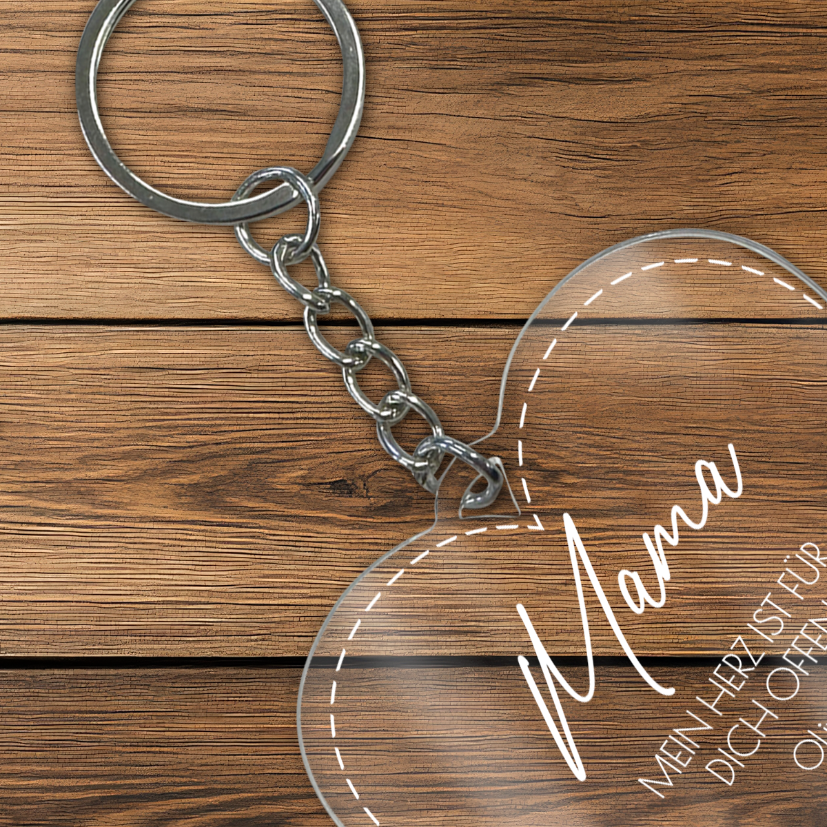 Mein Herz ist offen für dich - Schlüsselanhänger, personalisiertes Geschenk für Mama