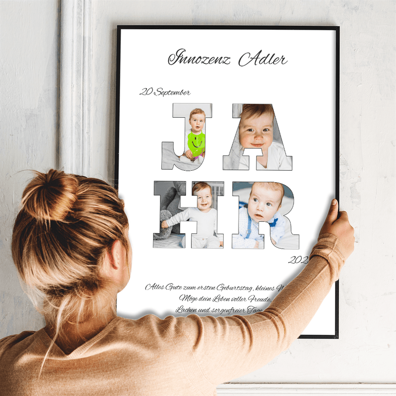 Geburtstag des Babys - Poster, personalisiertes Geschenk für Kind - Adamell.de