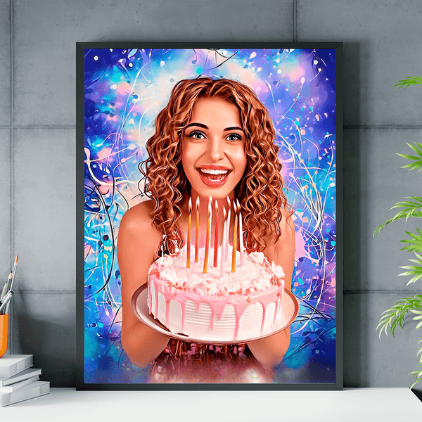 Geburtstag - Poster, personalisiertes Geschenk für Frau - Adamell.de