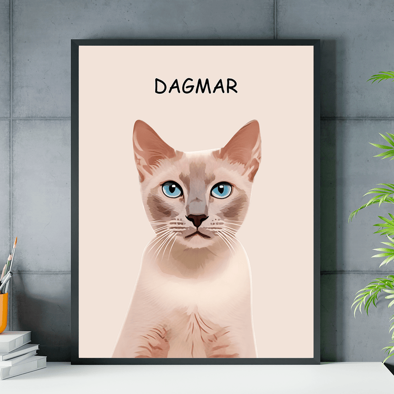 Geliebte Katze - Poster, personalisiertes Geschenk für Katzenbesitzer - Adamell.de