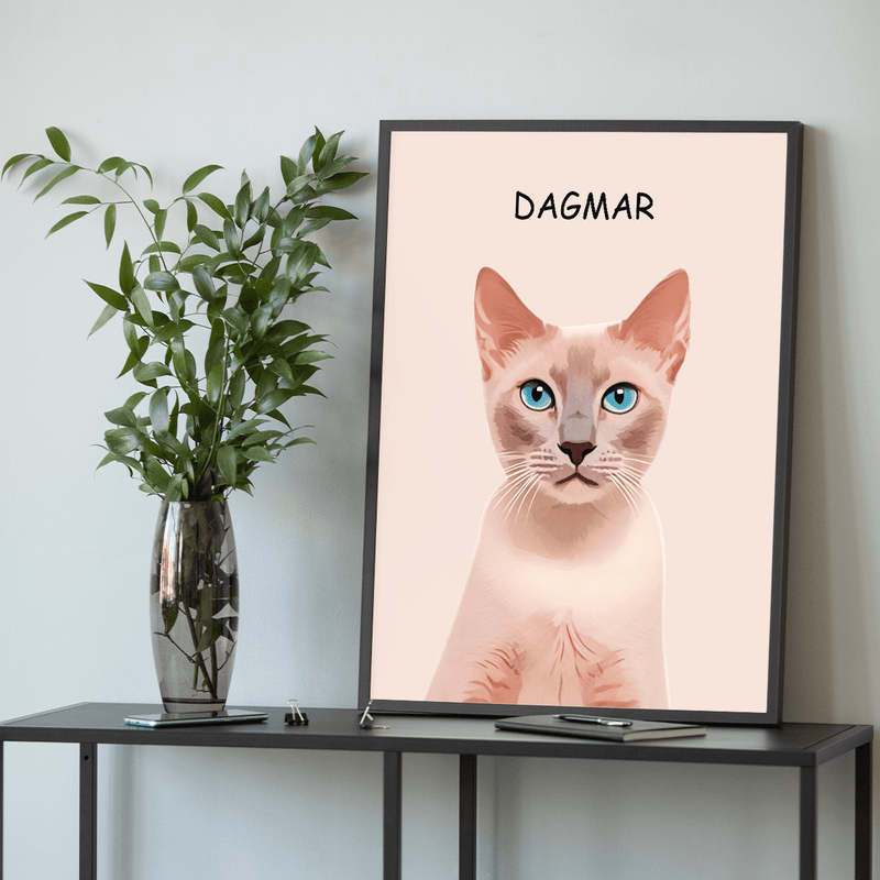 Geliebte Katze - Poster, personalisiertes Geschenk für Katzenbesitzer - Adamell.de