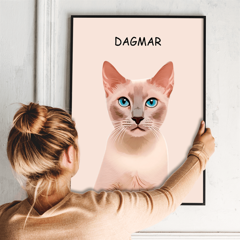 Geliebte Katze - Poster, personalisiertes Geschenk für Katzenbesitzer - Adamell.de