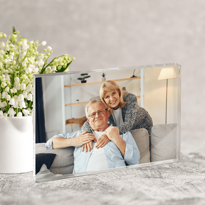 Gemeinsames Foto der Eltern - Druck auf Glas, personalisiertes Geschenk für Eltern - Adamell.de