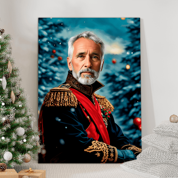 Generals Großvater - Druck auf Leinwand, personalisiertes Geschenk für Opa - Adamell.de