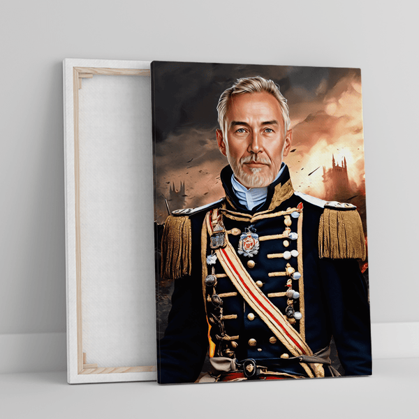 Generals Opa - Druck auf Leinwand, personalisiertes Geschenk für Opa - Adamell.de