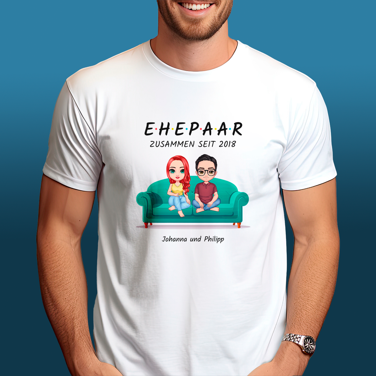 Sweatshirt + T-Shirt + Socken PAAR - Geschenkset 3 in 1, personalisiertes Geschenk für Mann