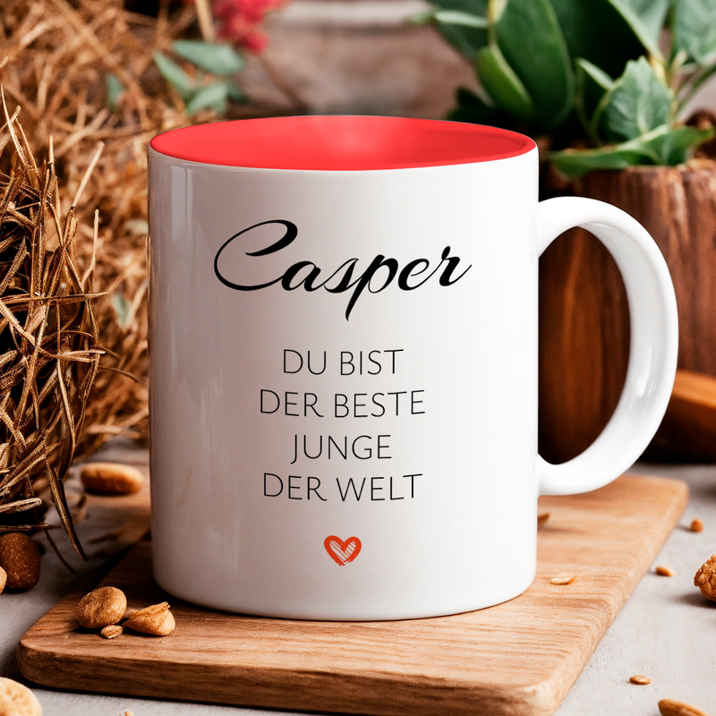 Tassen Set BESTER FREUND - 4 x bedruckte Tasse, personalisiertes Geschenk für Mann