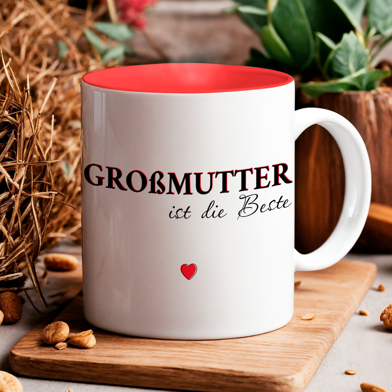 Tassen Set GROSSELTERN - 4 x bedruckte Tasse, personalisiertes Geschenk für Großeltern