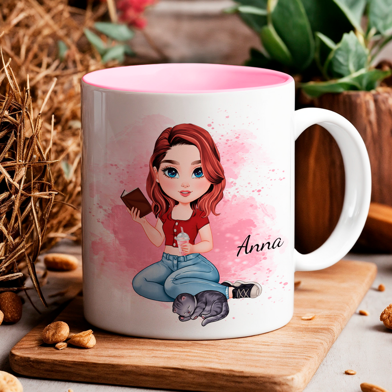 Tassen Set FRAU - 4 x bedruckte Tasse, personalisiertes Geschenk für Frau