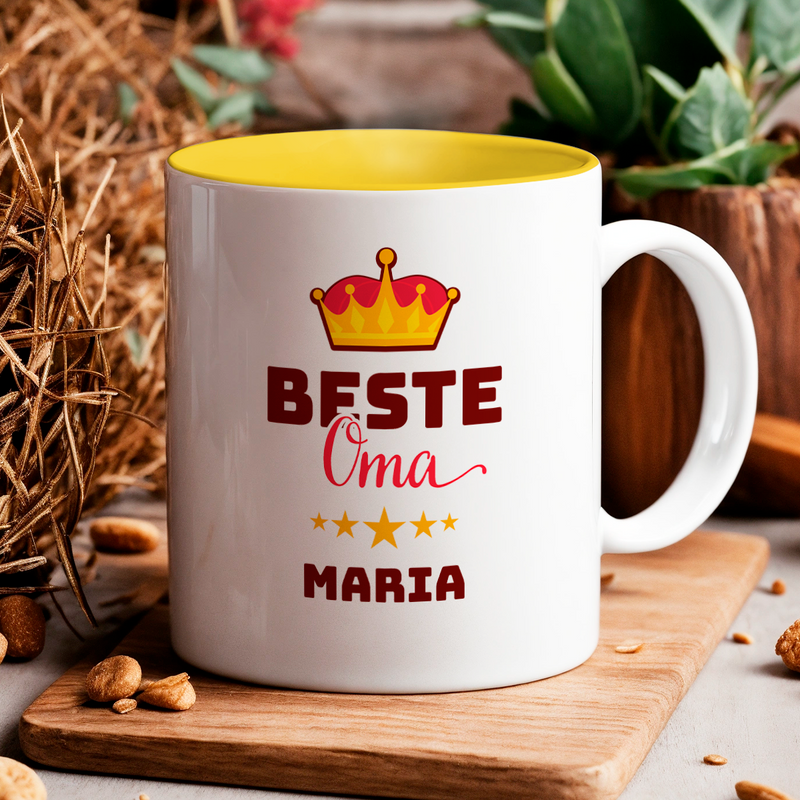 Tassen Set GROSSELTERN - 4 x bedruckte Tasse, personalisiertes Geschenk für Großeltern