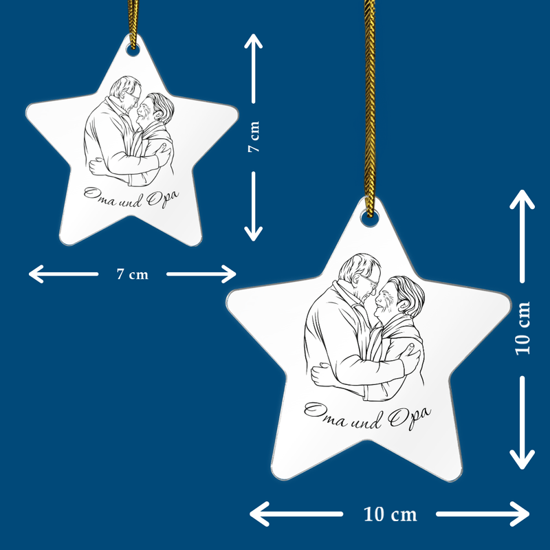 Großeltern an Weihnachten - Christbaumkugel, personalisiertes Geschenk für Großeltern - Adamell.de