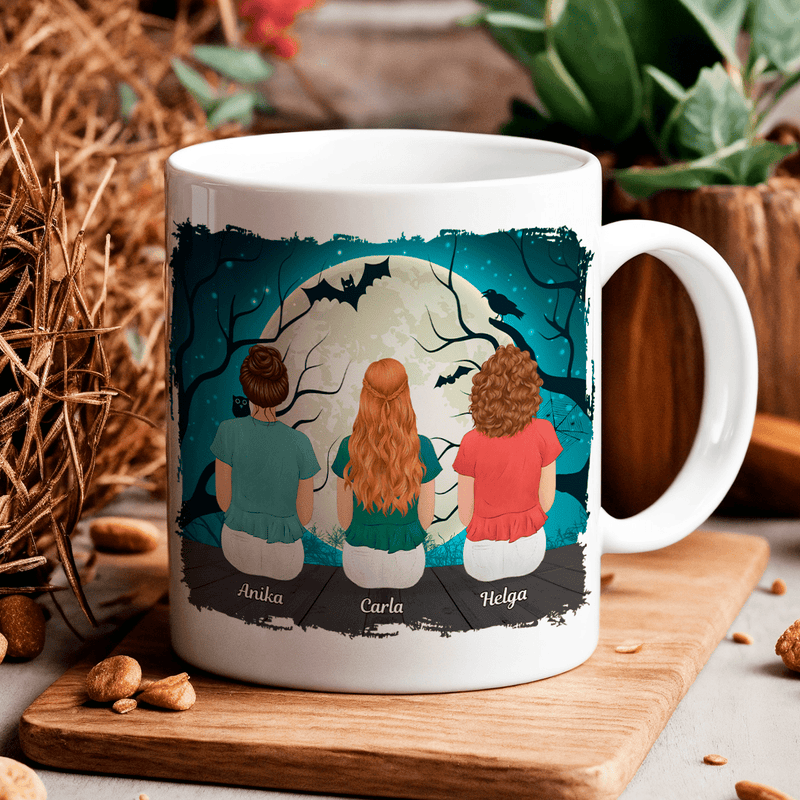 Halloween - 1x Bedruckte Tasse, personalisiertes Geschenk für Freundin - Adamell.de