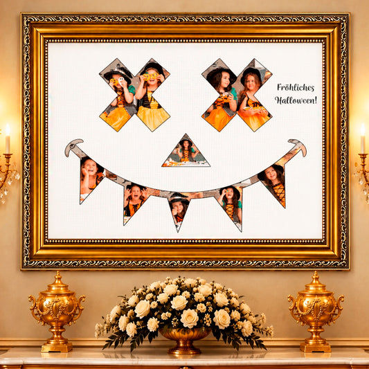 Fotocollage auf Leinwand Halloween-Grafiken mit Lächeln — Halloween Geschenk