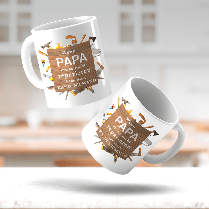 Handwerker - 1x Bedruckte Tasse, personalisiertes Geschenk für Papa - Adamell.de