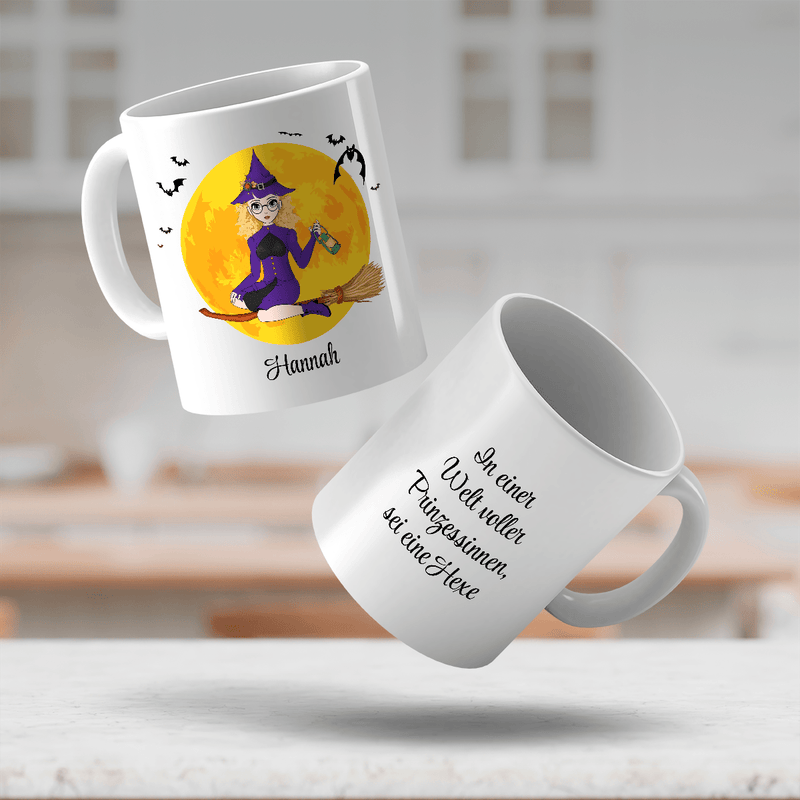 Hexe - 1x Bedruckte Tasse, personalisiertes Geschenk für Freundin - Adamell.de