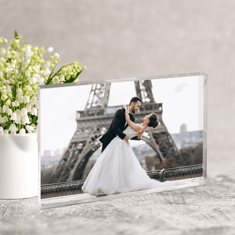 Hochzeitsfoto - Druck auf Glas, personalisiertes Geschenk für Paar - Adamell.de