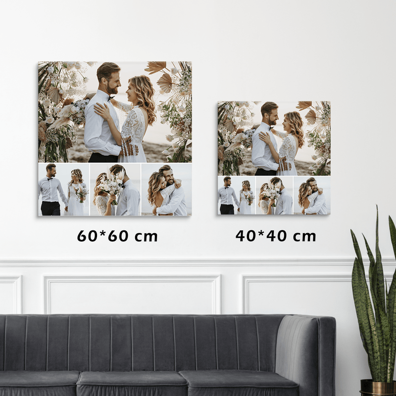 Hochzeitssitzung - Druck auf Leinwand, personalisiertes Geschenk für Paare - Adamell.de