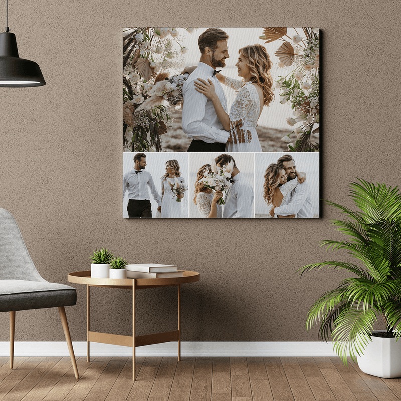 Hochzeitssitzung - Druck auf Leinwand, personalisiertes Geschenk für Paare - Adamell.de