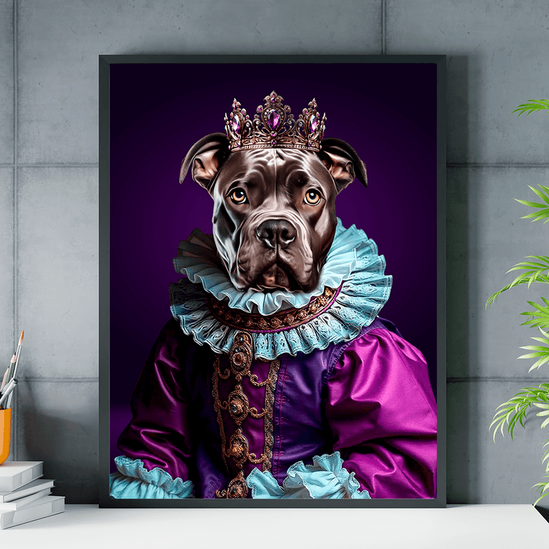 Hund als König - Poster, personalisiertes Geschenk für Hundehalter - Adamell.de