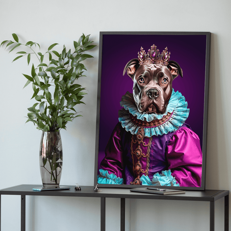 Hund als König - Poster, personalisiertes Geschenk für Hundehalter - Adamell.de