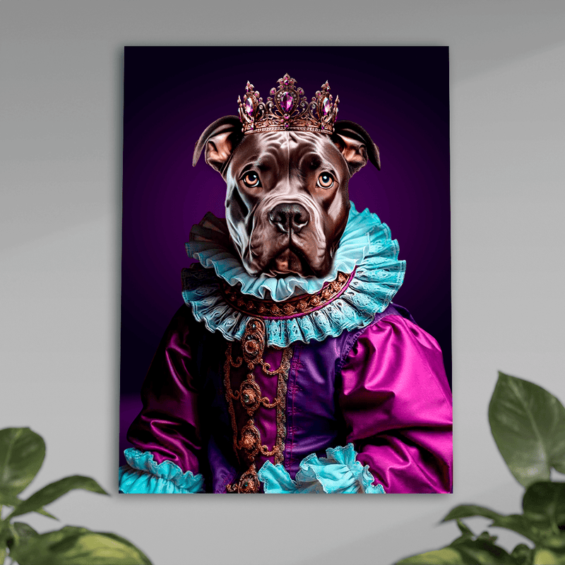 Hund als König - Poster, personalisiertes Geschenk für Hundehalter - Adamell.de