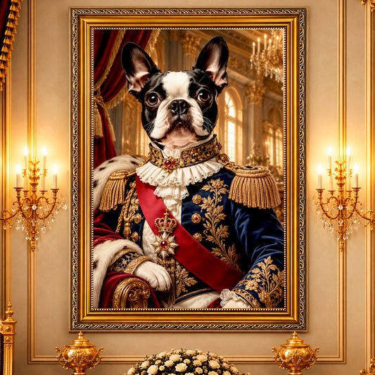 Fotoleinwand Porträt Hundeprinz — Geschenk für Hundebesitzer