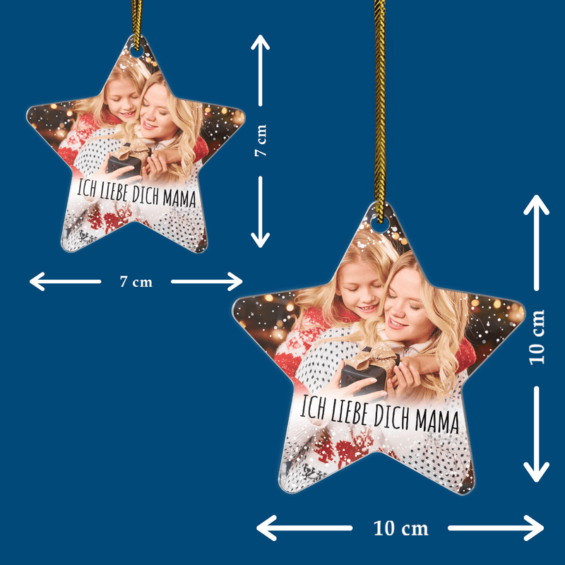 Ich liebe dich Mama - Christbaumkugel, personalisiertes Geschenk für Mama - Adamell.de