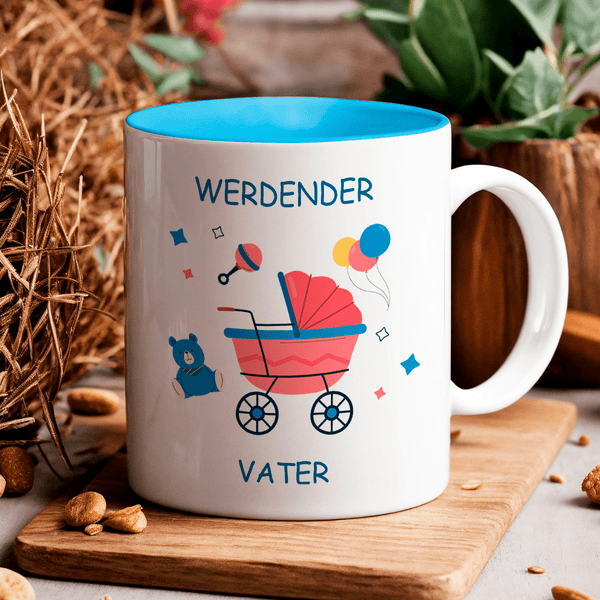 Ich werde ein Vater sein - 1x Bedruckte Tasse, personalisiertes Geschenk für Papa - Adamell.de