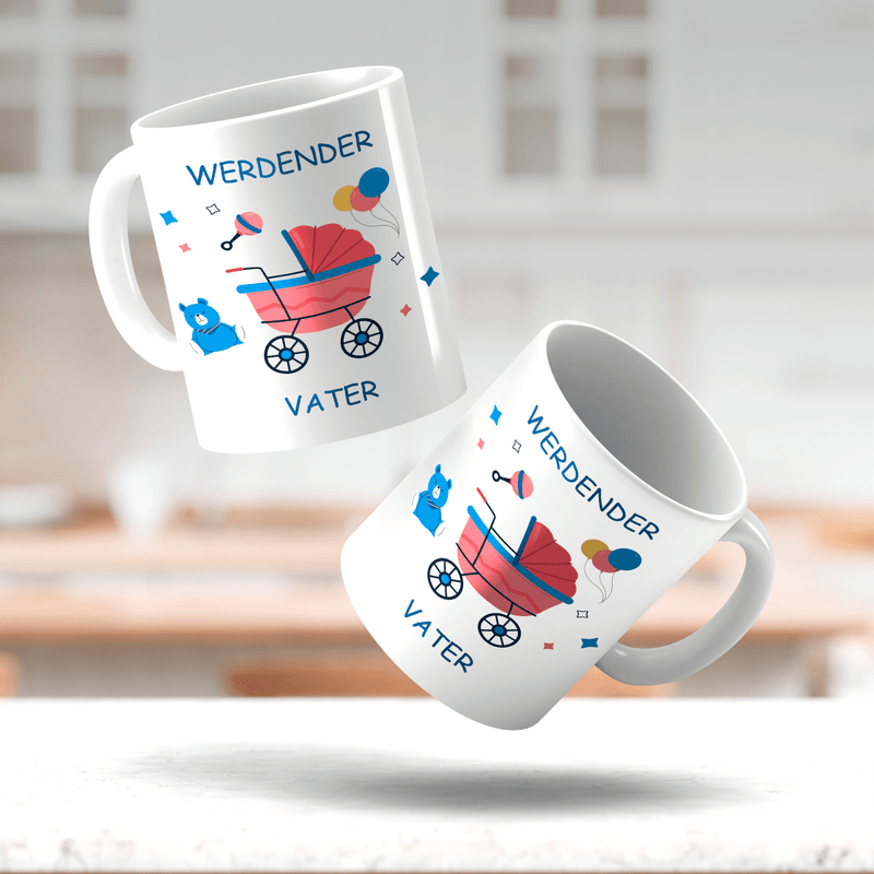 Ich werde ein Vater sein - 1x Bedruckte Tasse, personalisiertes Geschenk für Papa - Adamell.de