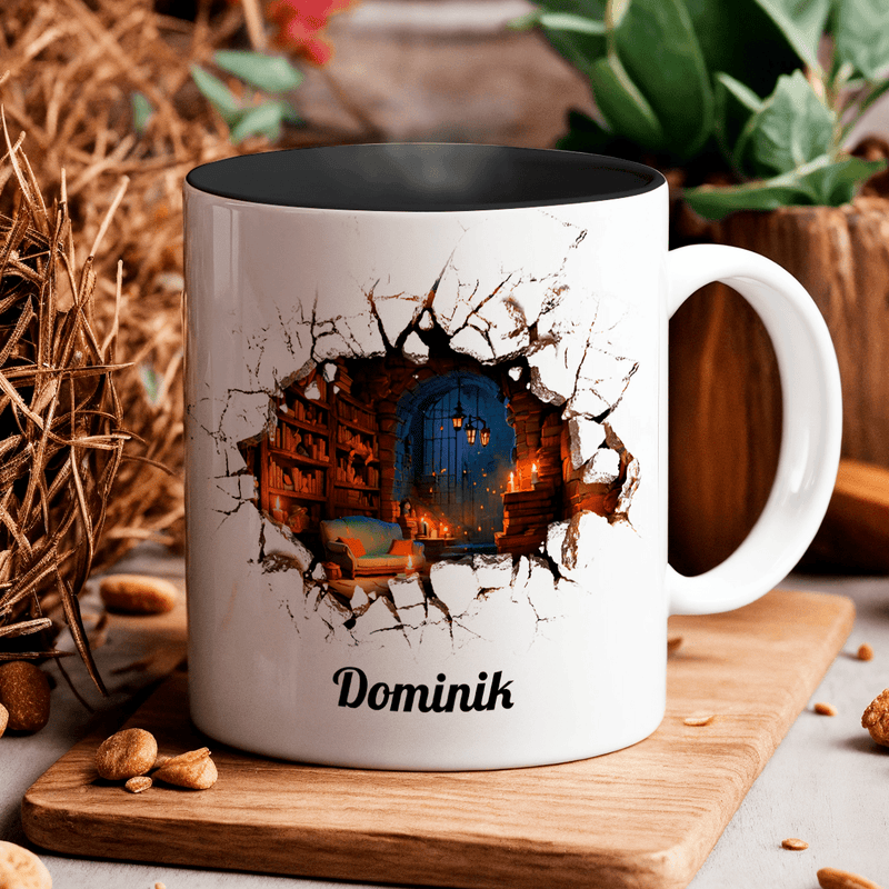 Illustration + Name - 1x Bedruckte Tasse, personalisiertes Geschenk für Mann - Adamell.de