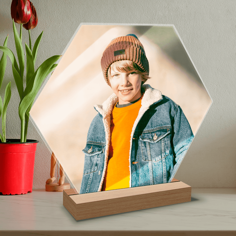 Junge Foto - Druck auf Glas, personalisiertes Geschenk für Kind - Adamell.de