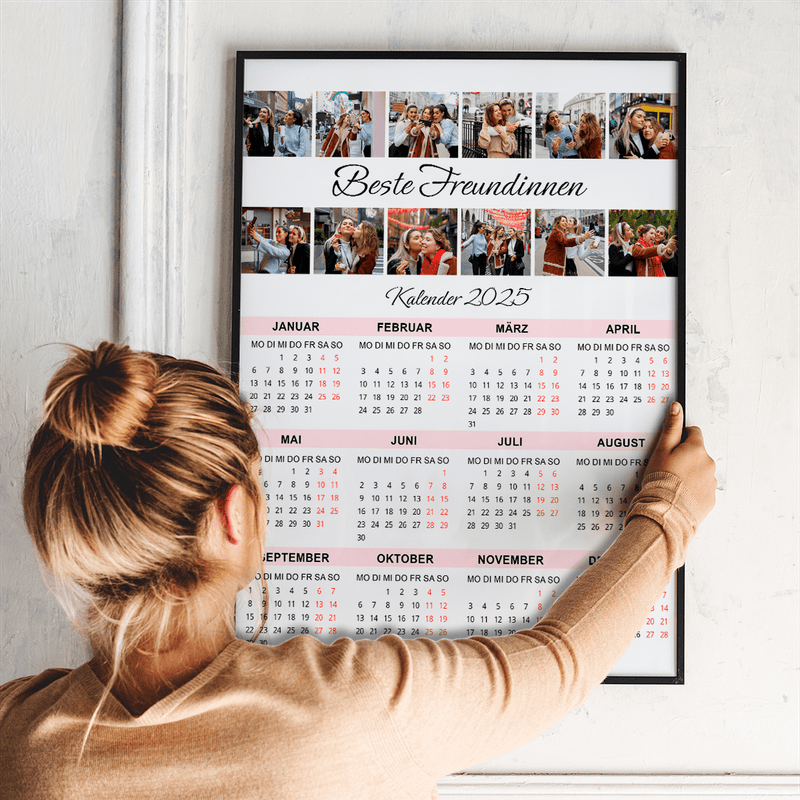 Kalender BESTE FREUNDINNEN - Poster, personalisiertes Geschenk für Paar - Adamell.de