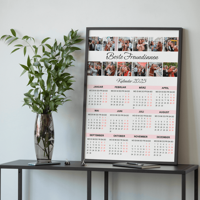 Kalender BESTE FREUNDINNEN - Poster, personalisiertes Geschenk für Paar - Adamell.de