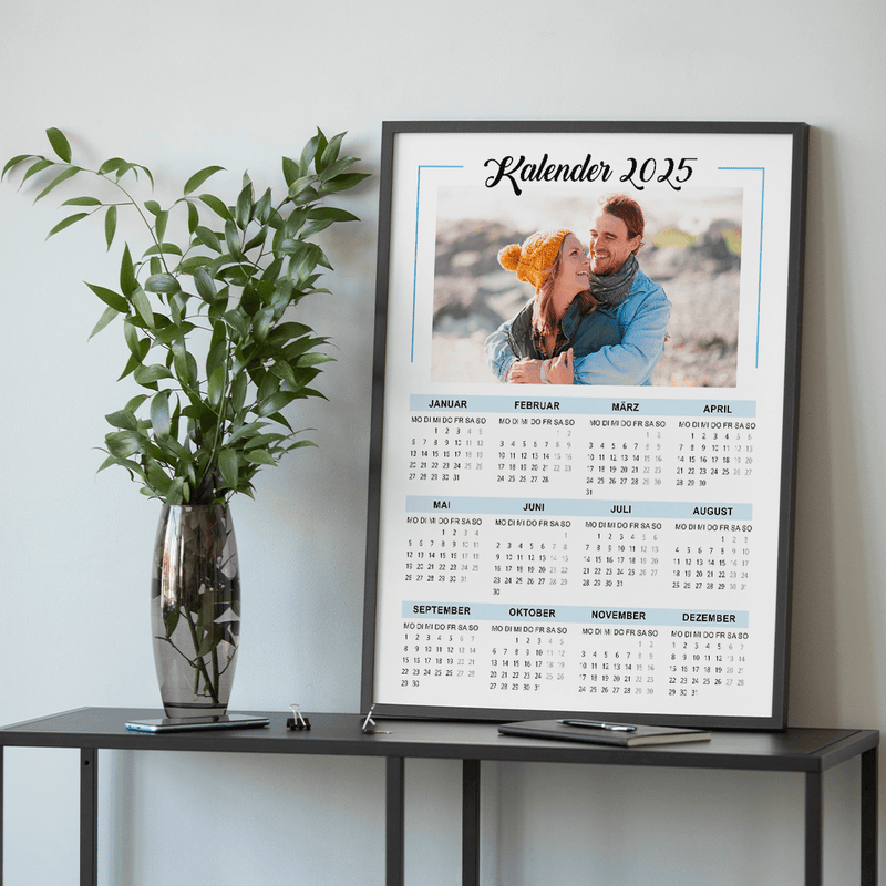 Kalender + Foto des Paares - Poster, personalisiertes Geschenk für Paar - Adamell.de