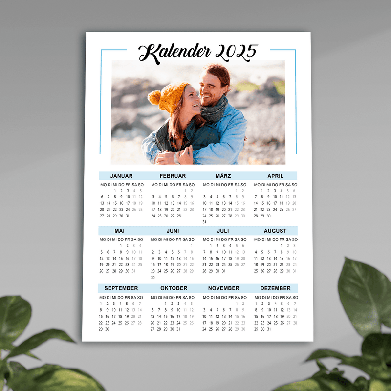 Kalender + Foto des Paares - Poster, personalisiertes Geschenk für Paar - Adamell.de