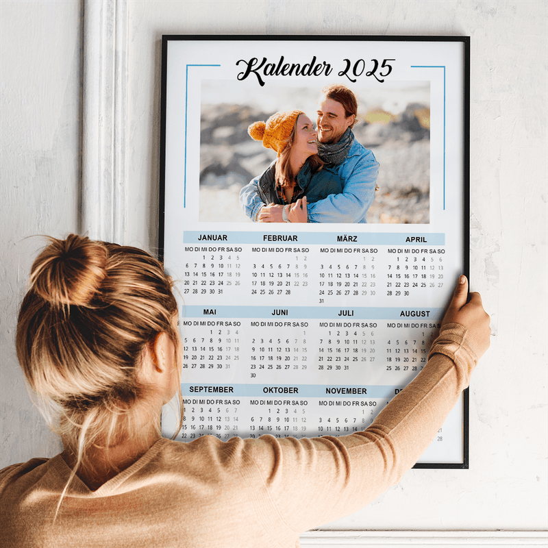 Kalender + Foto des Paares - Poster, personalisiertes Geschenk für Paar - Adamell.de