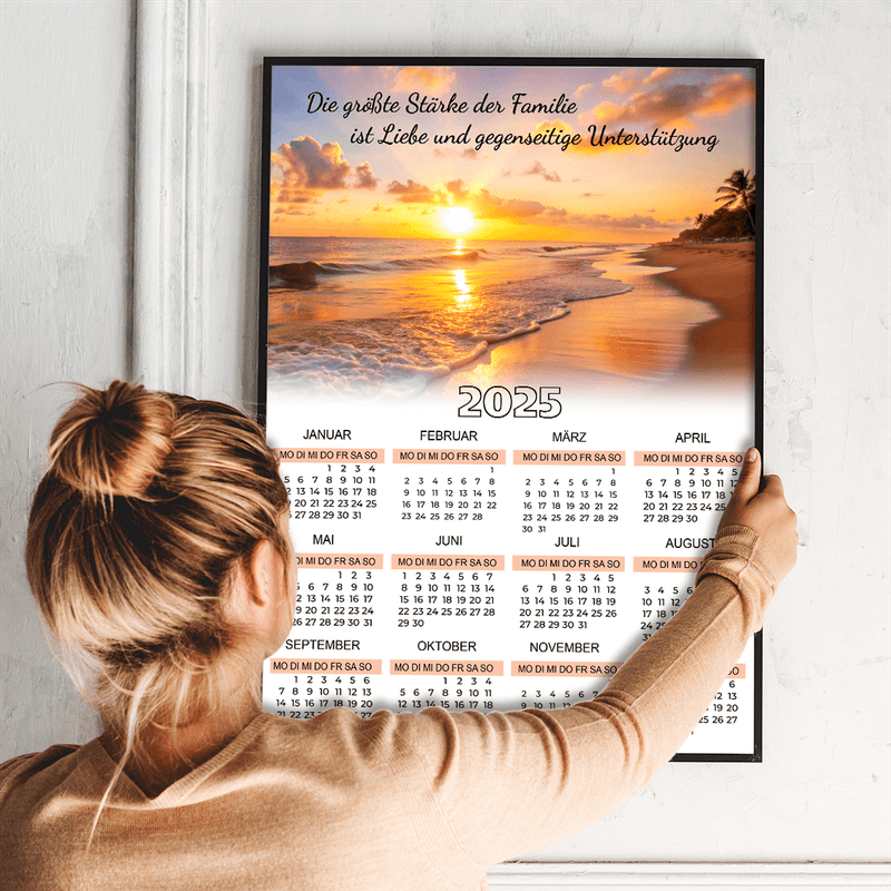 Kalender Sonnenuntergang - Poster, originelles Geschenk für Eltern - Adamell.de