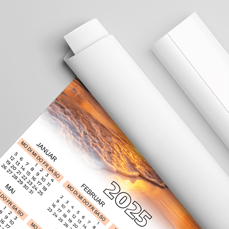 Kalender Sonnenuntergang - Poster, originelles Geschenk für Eltern - Adamell.de