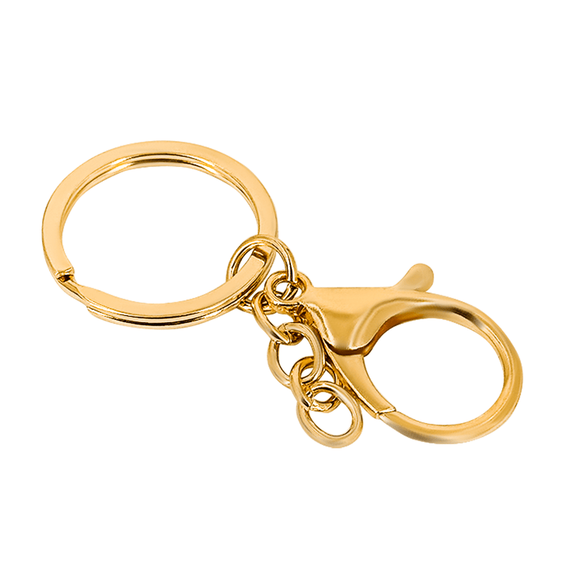 Karabinerhaken mit Ring Farbe golden - Adamell.de